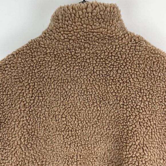 Good American Tan Full Zip Two Tone Puff Fleece Jacket Size 5 US 2XL - Picture 9 of 15